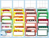Printable Laser Cut Sale Sign Card tags